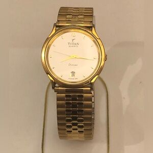 Titan Quartz Classic Gold Tone Watch